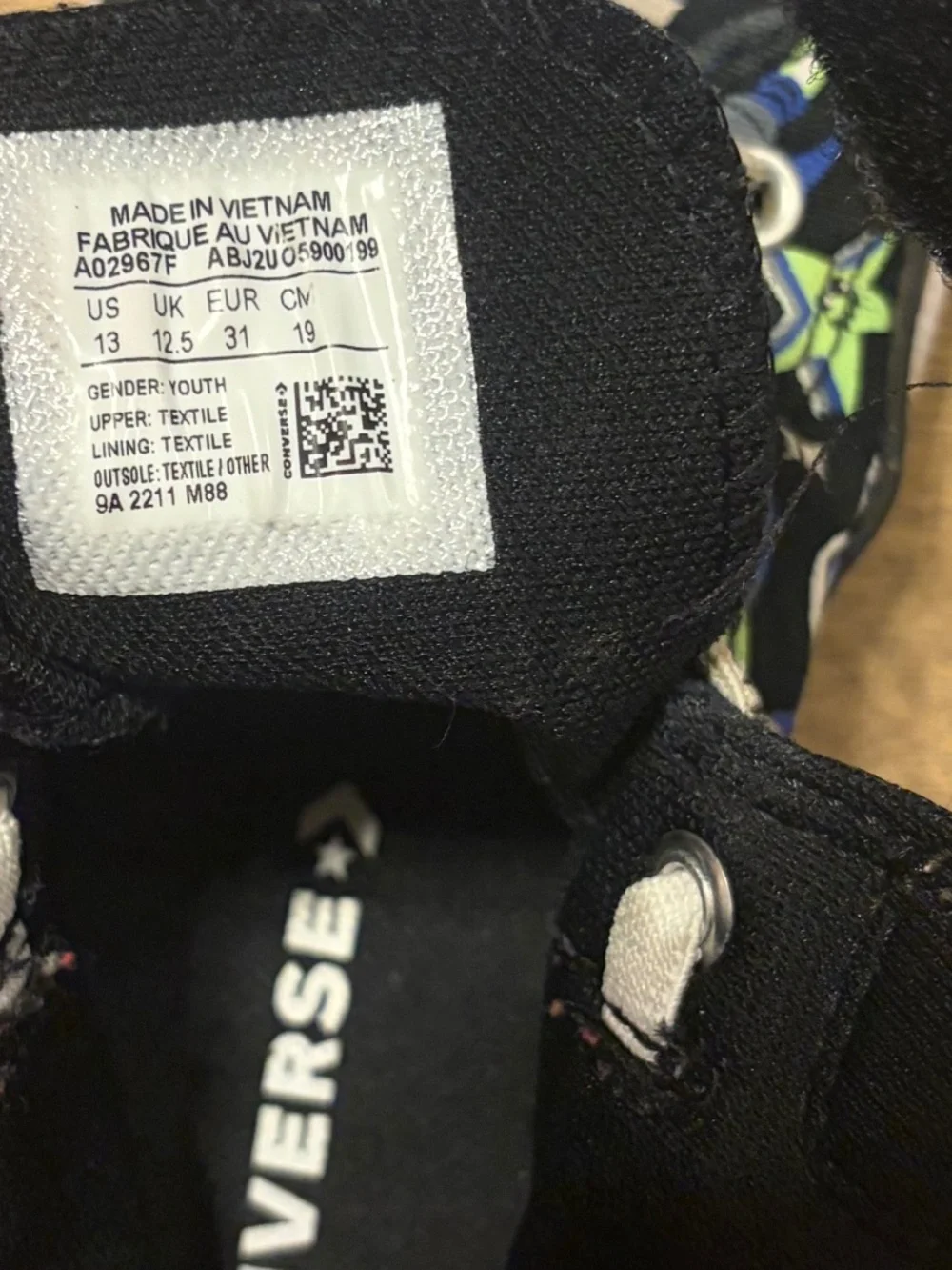 Kids converse astronaut size 13u